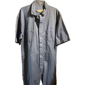 GCA Vintage Matson Coveralls Men’s 52 Reg Industrial Cotton Button Light Blue
